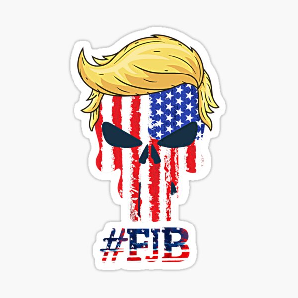 FJB American Flag Skull Pro America Fuck biden Sticker