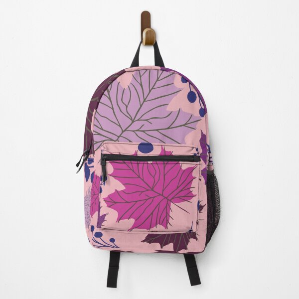 Item preview, Bright autumn leaves and berries on a pink background  designed and sold by AneissPiaf.