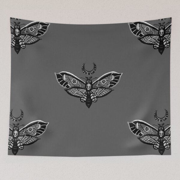 Item preview, Moth and moon print  designed and sold by DemonicGloom.