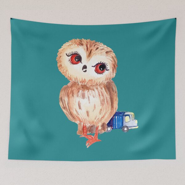 Item preview, Small Owl. Cool baby Owl. Owl for Kids. Beautiful colorful Owl.  designed and sold by ZheltakovaIana.