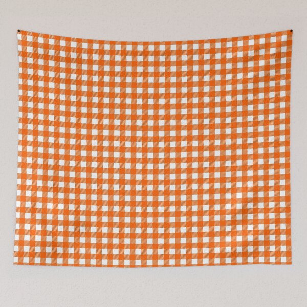 Item preview, Orange and white buffalo plaid  designed and sold by MLD112.