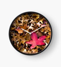 autumn red Clock