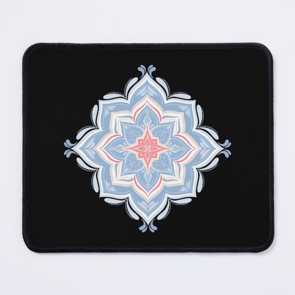 Item preview, Snowflake Mandala in Black Background  designed and sold by patternsforsoul.