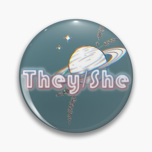 Item preview, THEY/SHE | Planetary Pronouns designed and sold by no-nine-lives.