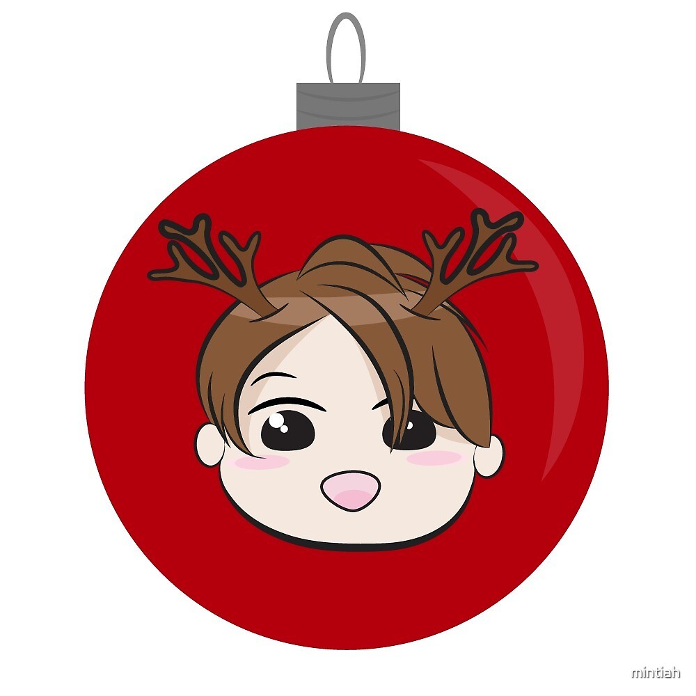 "BTS Jungkook Christmas Chibi" by mintiah | Redbubble