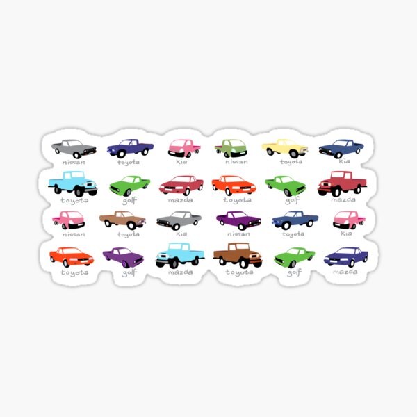 Colourful trucks Sticker