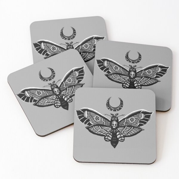 Item preview, Moth and moon print  designed and sold by DemonicGloom.