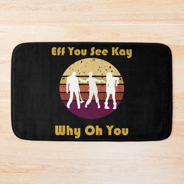 Item preview, Eff You See Kay You Oh You Zombie Halloween Retro Vintage Sunset designed and sold by evadeedesigns.
