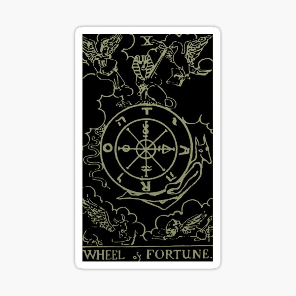Golden Tarot - Wheel of Fortune Sticker