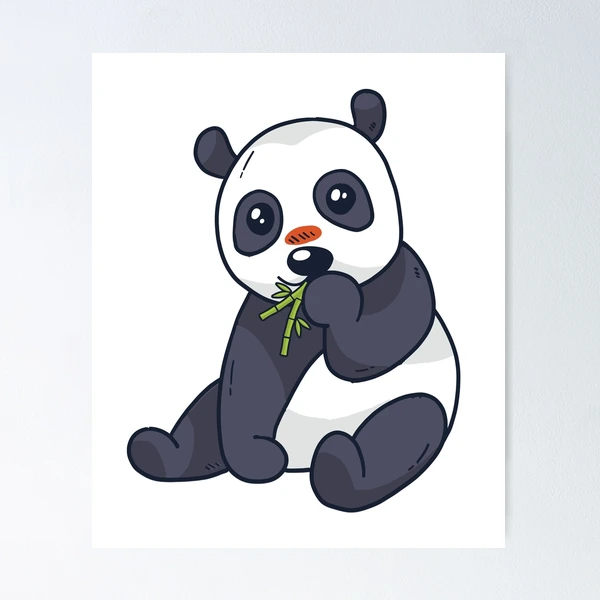 Giant Stay Calm Panda Bear Stretching Yoga Pose Greeting Card by Cute and  Funny Animal Art Designs
