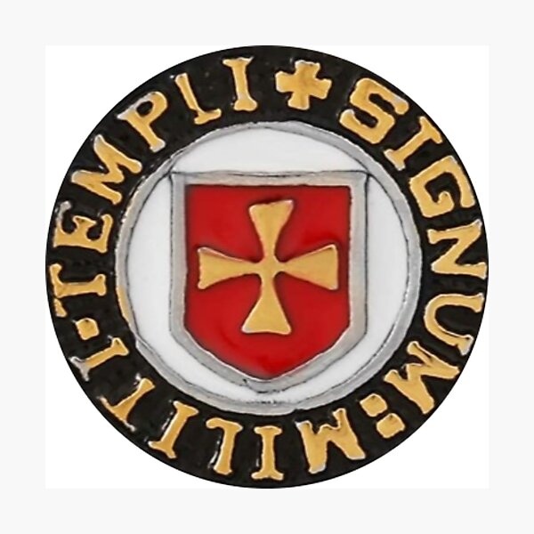 "Templi Signum Militi Templar Crusader Cross Design" Photographic Print