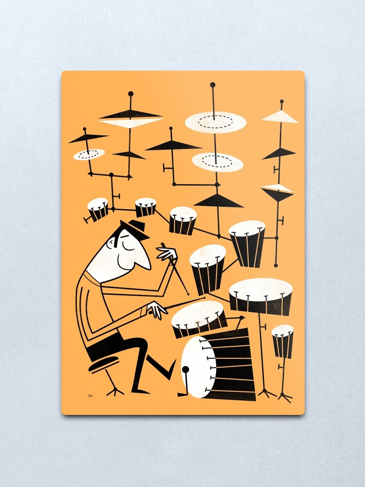 Alternate view of Play that beat Metal Print