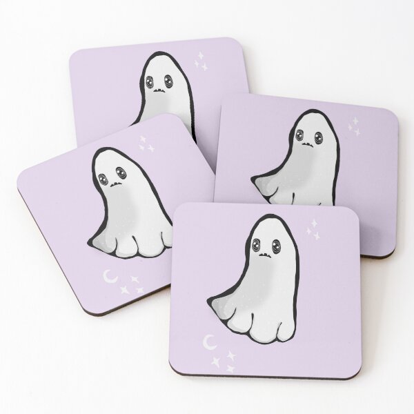 Item preview, Pastel Purple Background Cute spooky ghost  designed and sold by DemonicGloom.