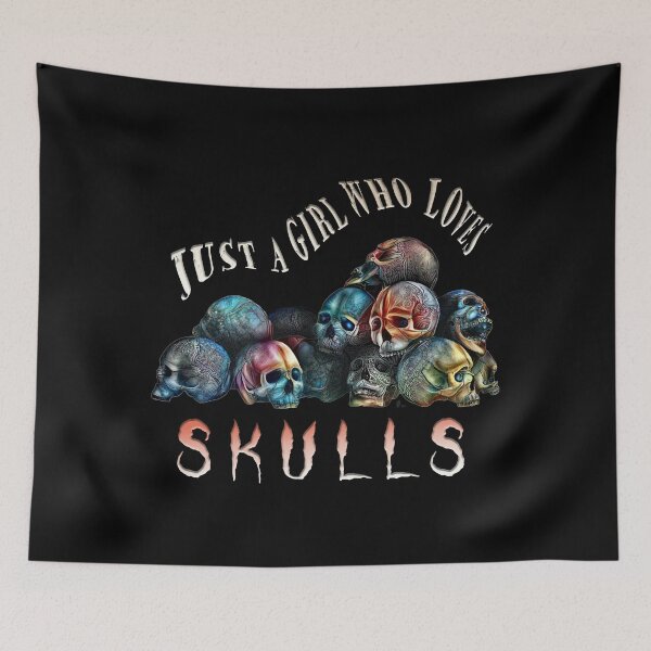 Item preview, Just A Girl Who Loves Skulls | Skulls Everyday | Surreal Horror Skulls | Skullcore | TM11 designed and sold by triciakitty.