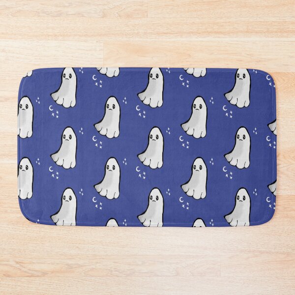 Item preview, Midnight Blue Background Cute spooky ghost  designed and sold by DemonicGloom.