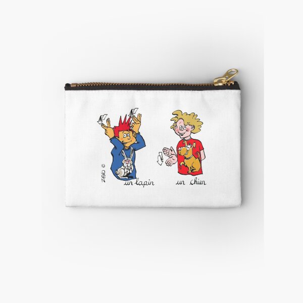Item preview, mug voyage lapin chien langue des signes designed and sold by zeno-cartoonist.