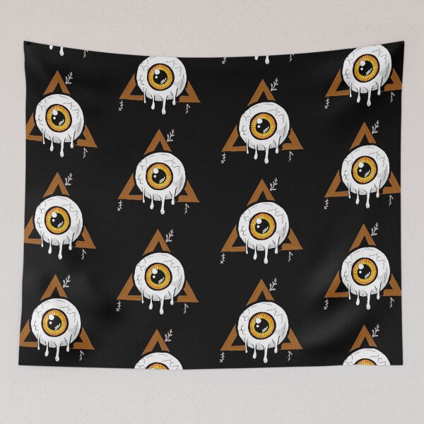 Item preview, Orange Gold all seeing eye with black background  designed and sold by DemonicGloom.