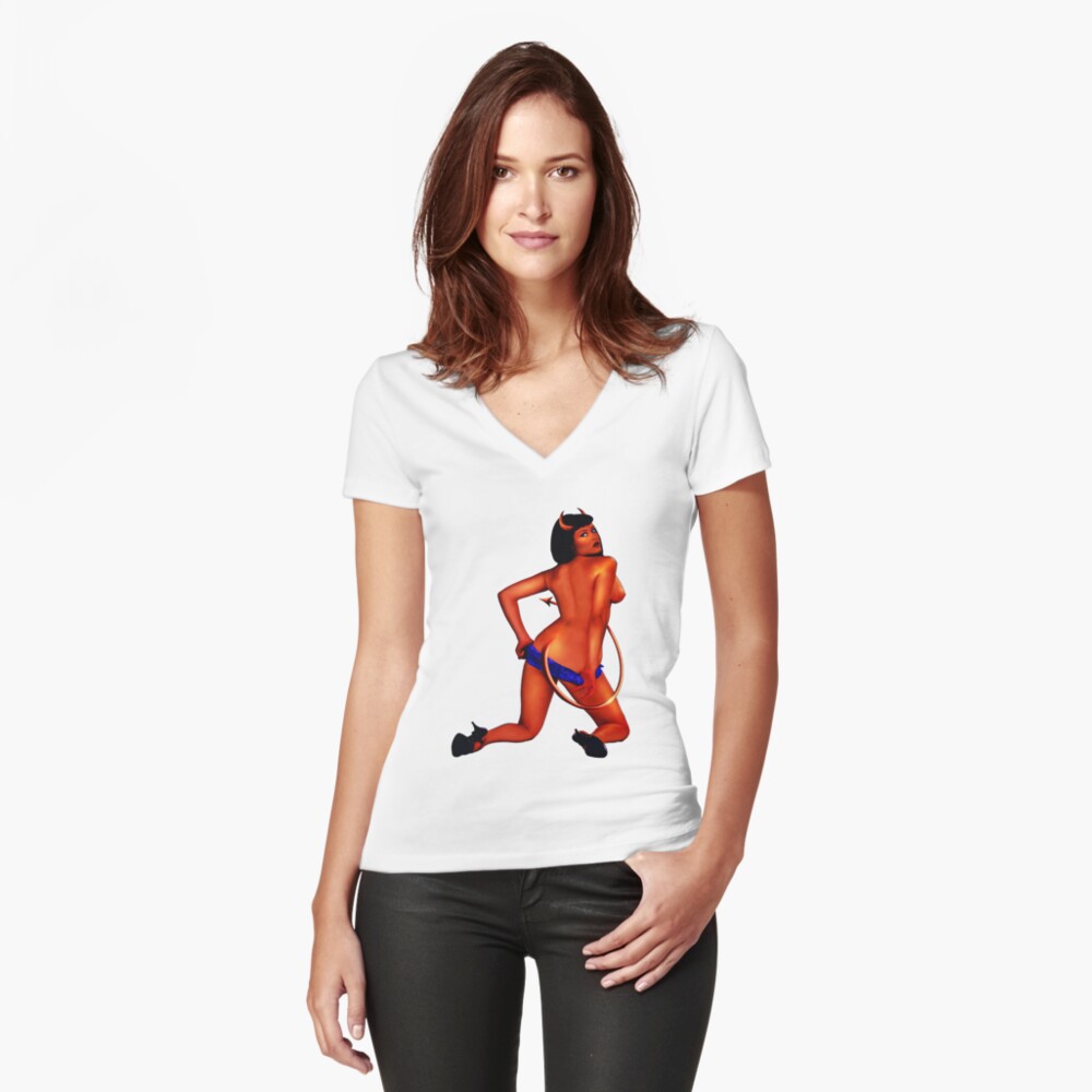 Item preview, Fitted V-Neck T-Shirt designed and sold by 4swag.