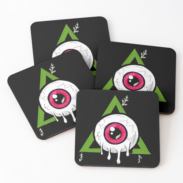 Item preview, Pink and Green all seeing eye with black background  designed and sold by DemonicGloom.