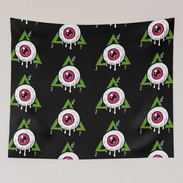 Item preview, Pink and Green all seeing eye with black background  designed and sold by DemonicGloom.