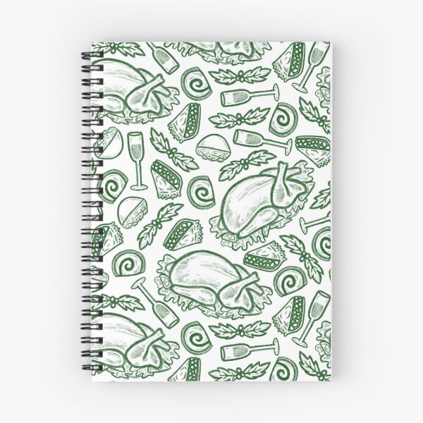 Item preview, Holiday Feast Seamless Pattern (Green) designed and sold by PepAndGrace.