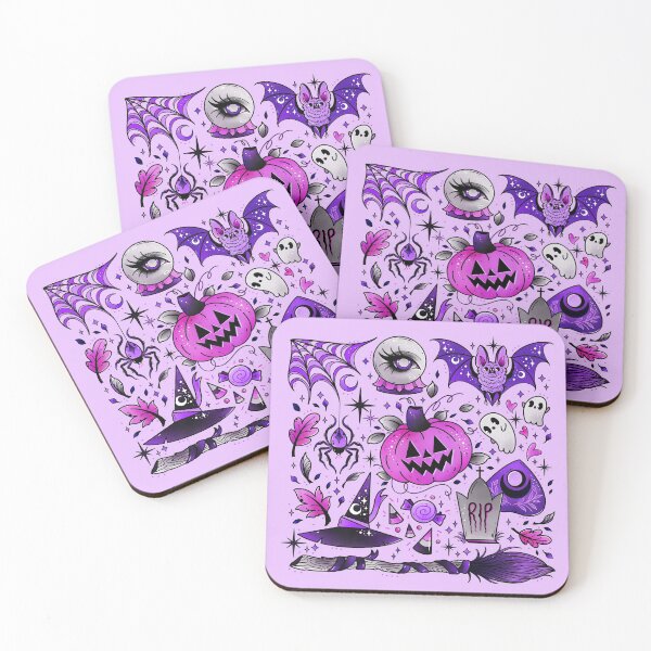 Item preview, Pink Halloween spooky cuties  designed and sold by Texdoodles.