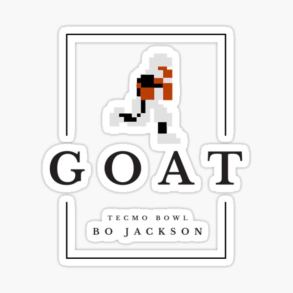 GOAT - Tecmo Bowl Bo Jackson' Sticker for Sale by Primotees