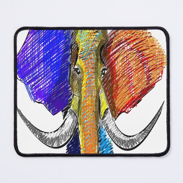 Item preview, aesthetic elephant good luck blue orange designed and sold by ernesleon321.
