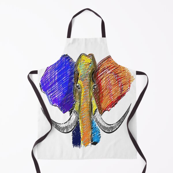 Item preview, aesthetic elephant good luck blue orange designed and sold by ernesleon321.