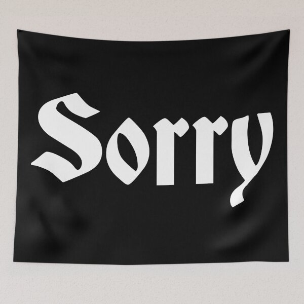 Item preview, Sorry White Logo designed and sold by soundbible.