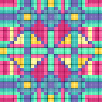 Artwork thumbnail, Colorful squares pattern by RafaelLima7