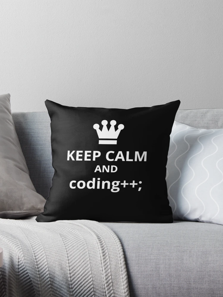 Thumbnail 1 of 4, Pillow, Computer Geek Keep Calm And coding++ designed and sold by ComputerGeeksTs.