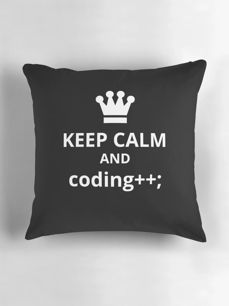 Thumbnail 3 of 4, Pillow, Computer Geek Keep Calm And coding++ designed and sold by ComputerGeeksTs.