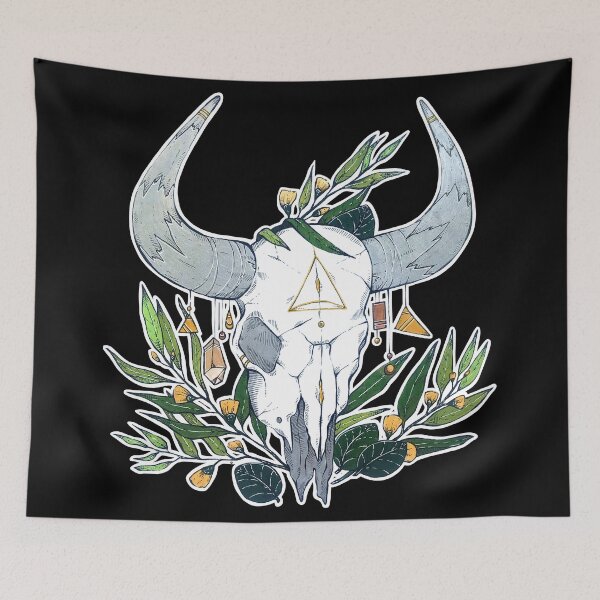 Item preview, Cow Skull with Crystals  designed and sold by MicaelaDawn.