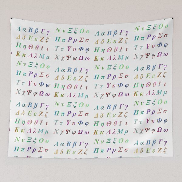 Item preview, GREEK ALPHABET WHITE VERTICAL designed and sold by joancaronil.