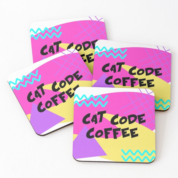 Item preview, 90s Vibe Cats Code Coffee 80s Retro  designed and sold by AwesomeDistrict.