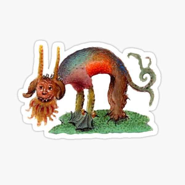 Medieval Marginalia Goatduck Sticker