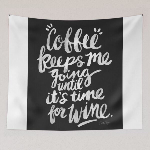 Item preview, Coffee & Wine – White Ink designed and sold by Cat Coquillette.