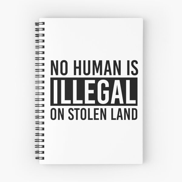 Item preview, No Human is illegal on stolen land designed and sold by Violet Treasures.