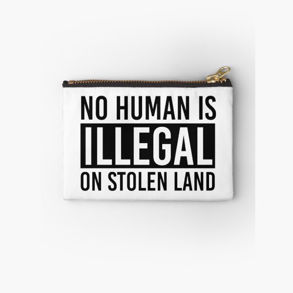 Item preview, No Human is illegal on stolen land designed and sold by Violet Treasures.