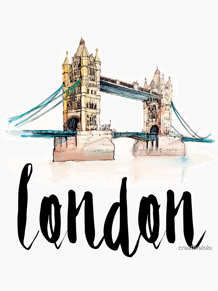 Thumbnail 3 of 3, Sticker, London designed and sold by creativelolo.