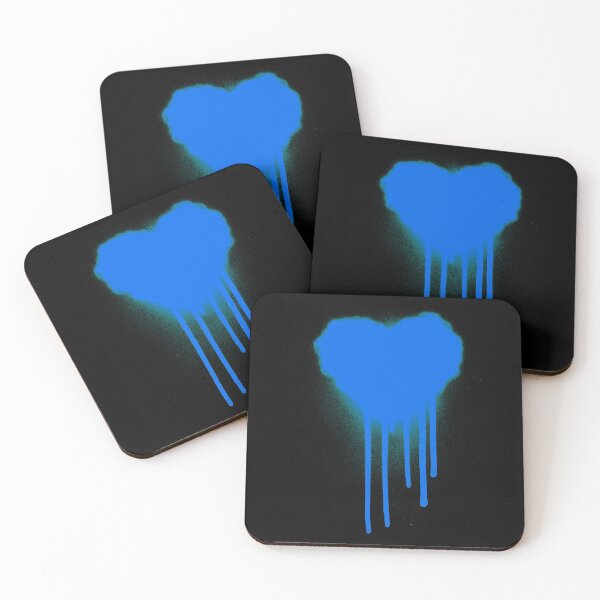 Item preview, Drippy Graffiti Heart Blue designed and sold by that5280lady.