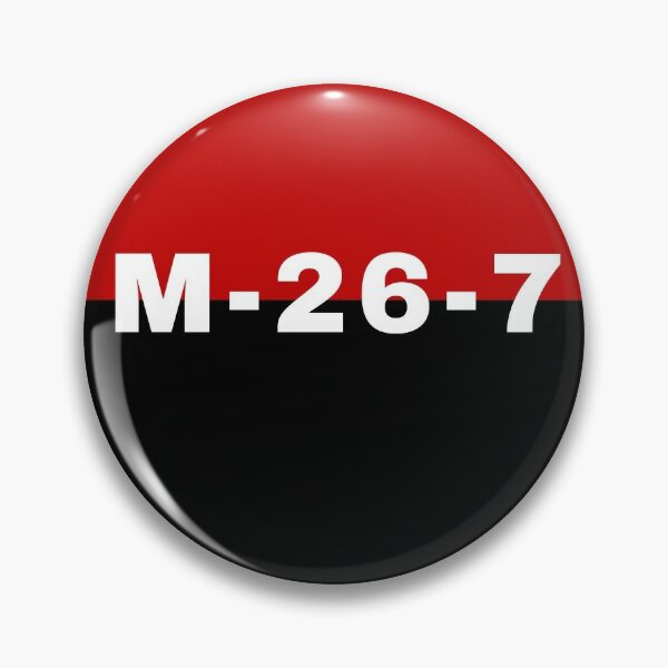 M-26-7 - Kubanische Revolution, Historisch, Kuba, Sozialistisch, Flagge Button