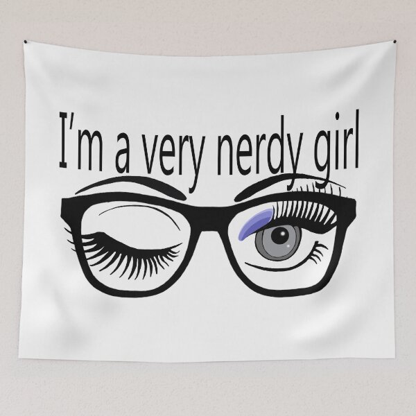 Item preview, I'm a Very Nerdy Girl with Periwinkle Eye Shadow designed and sold by Swigalicious.