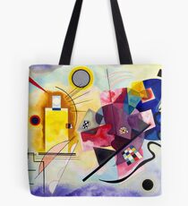 yellow red blue Vassily Kandinsky abstract Tote Bag