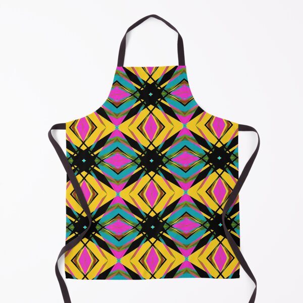Item preview, Bright Colorful Autumn Fall Yellow Pink Black Geometric Pattern Mosaic designed and sold by PatternPerfect.