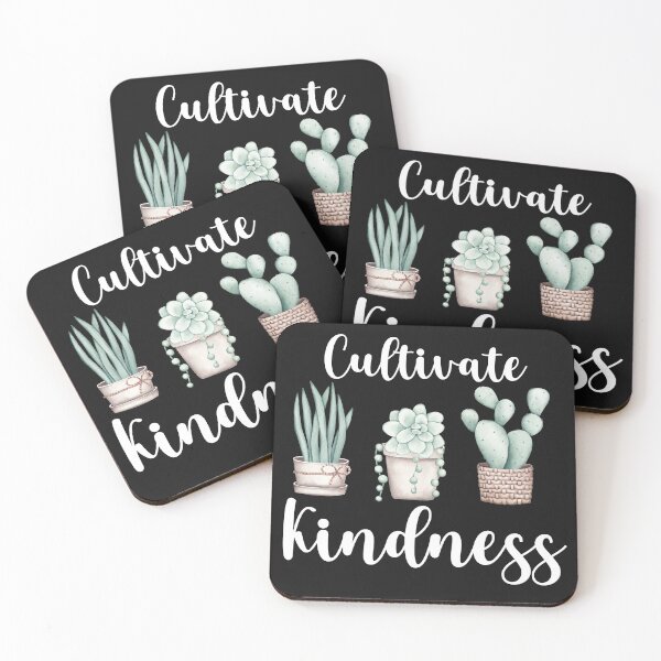 Item preview, Cultivate kindness, succulents design designed and sold by FayNdesigns.