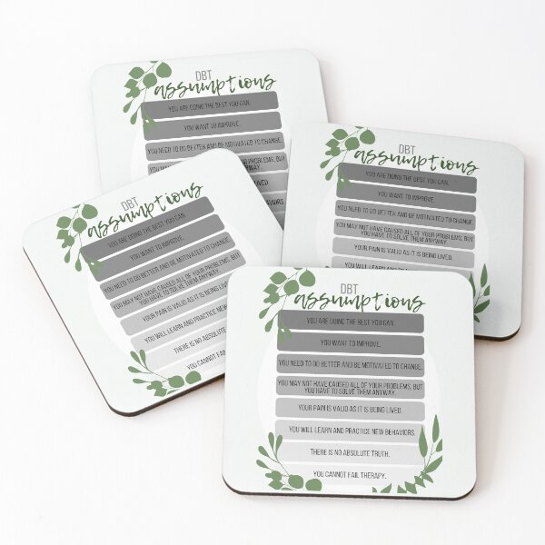 Item preview, DBT Dialectical Behavior Therapy Assumptions designed and sold by Radical Therapy Prints.