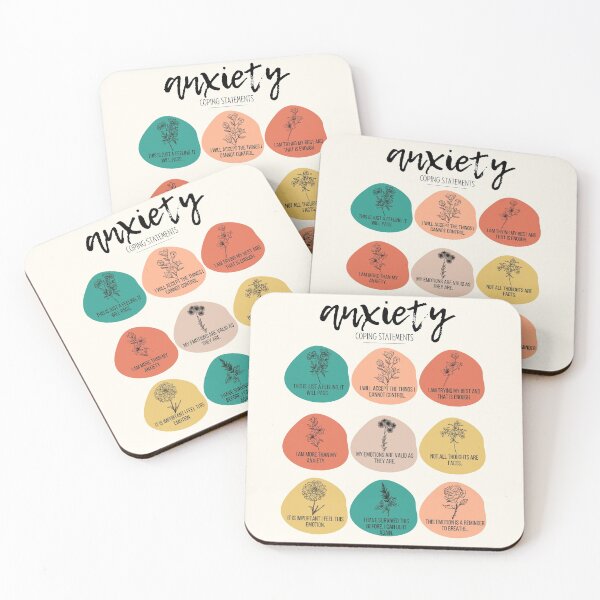 Item preview, Anxiety Coping Skill Statements for Mental Health designed and sold by Radical Therapy Prints.