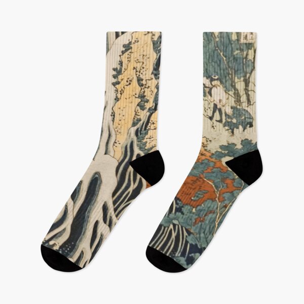 Item preview, Katsushika Hokusai's Waterfall designed and sold by mosfunky.